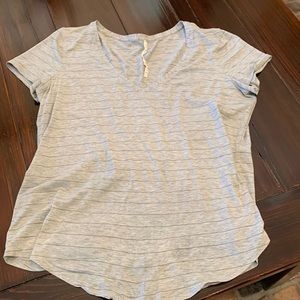 Lululemon grey with black striped size 10 shirt